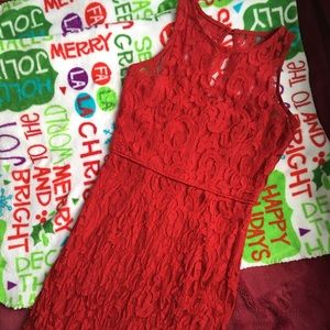 Lacey Red Mini Dress